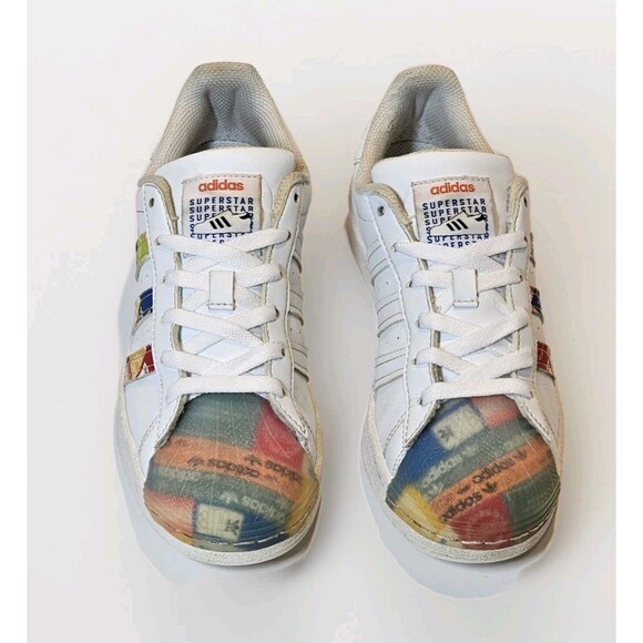 adidas Other - Adidas Superstar GX2717 Men’s 6.5 Multi Logo Translucent Toe  Rare 2021 Release